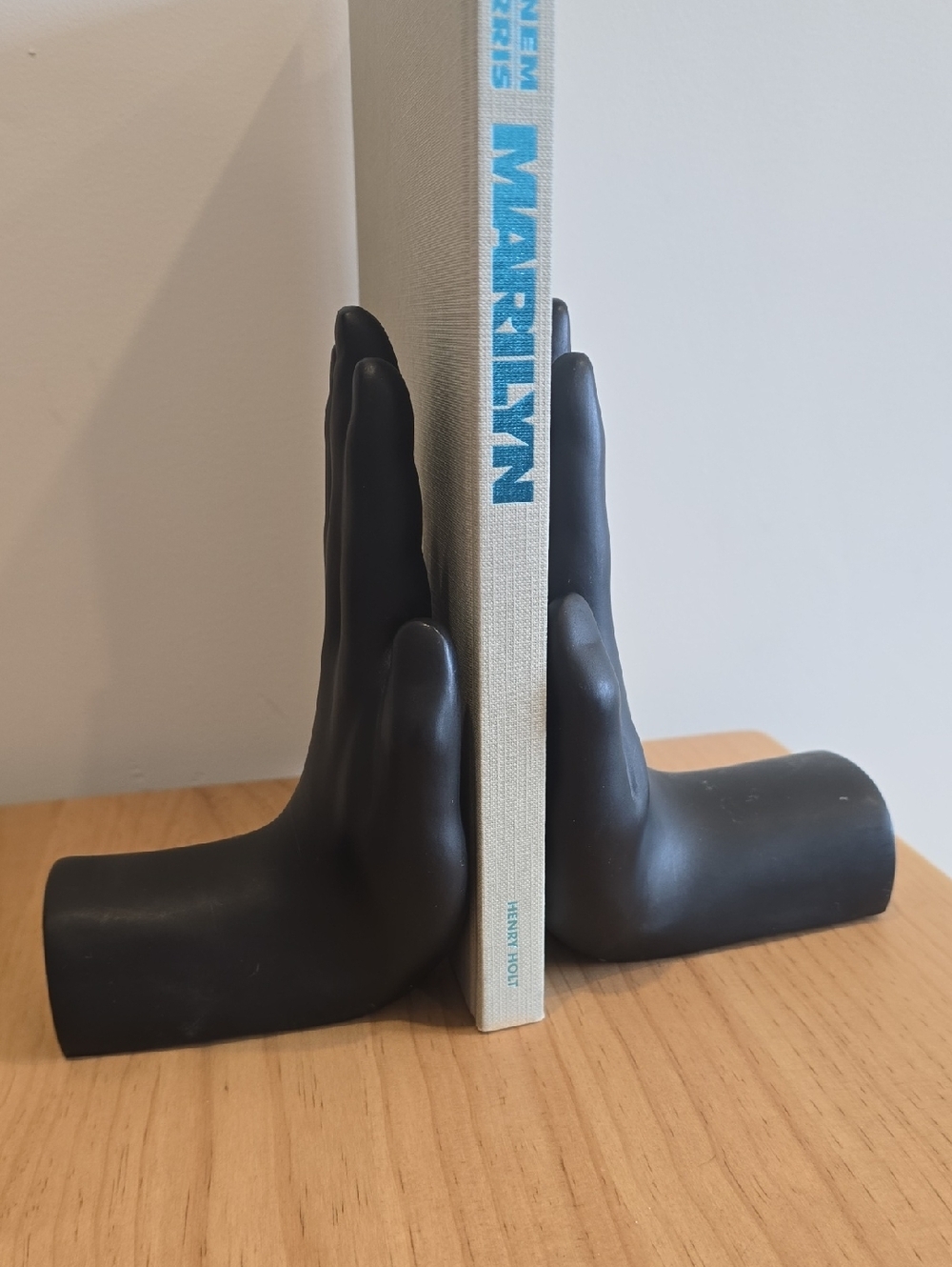 Vintage Black Hand Bookends (Pair)